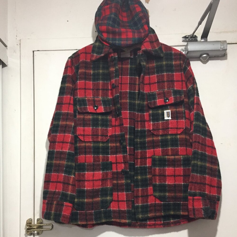 VINTAGE REGENT WOOL BLEND PLAID SHIRT JACKETS SIZE M